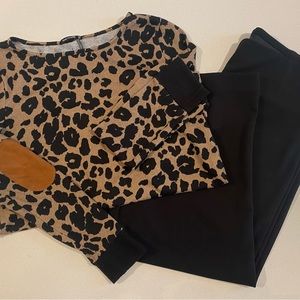 Top and bottom bundle, large, loft and pink clover